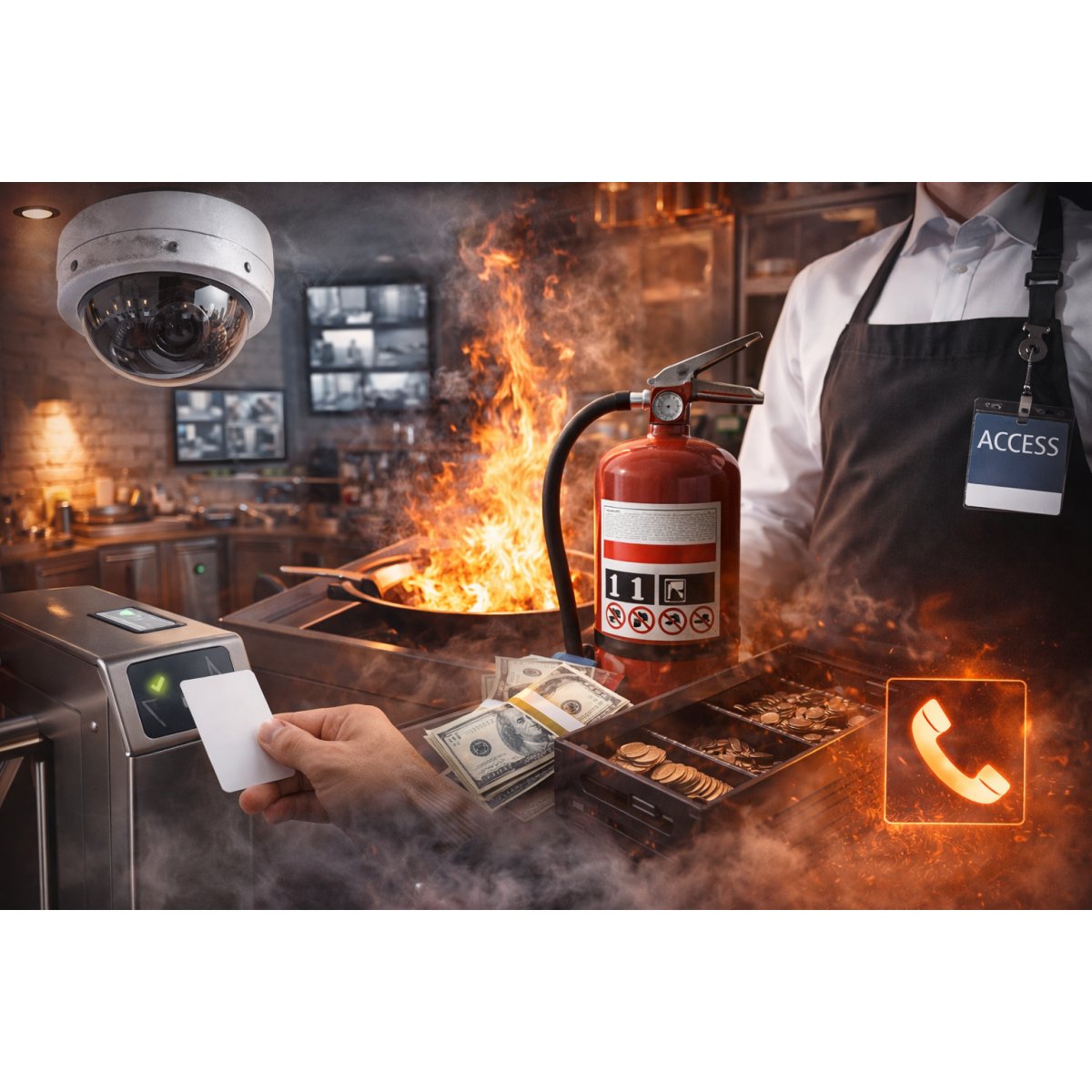 Restaurant Security — Cameras, Fire System and Access Control